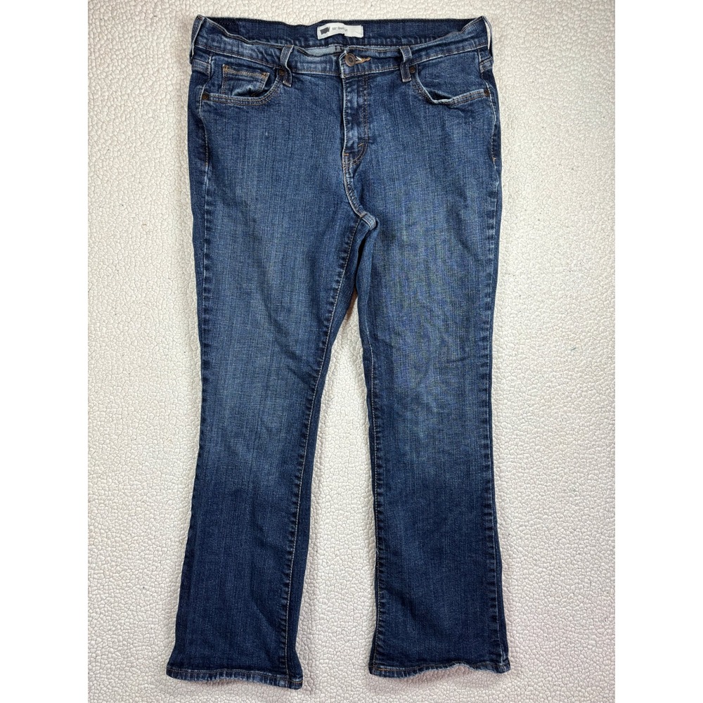 Levis 515 Bootcut Jeans Women's W31 L32 Size 12 M Dark Wash Stretch Blue Denim